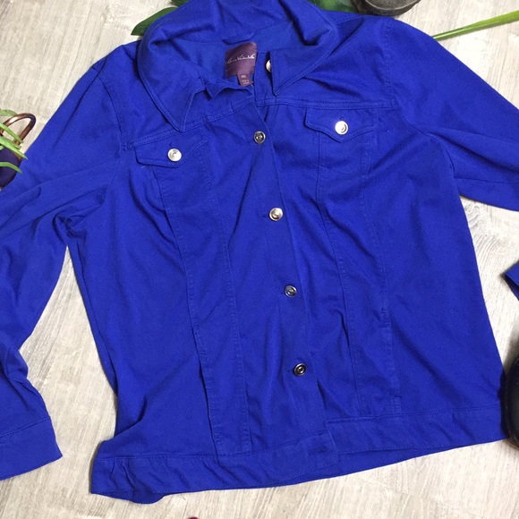 Gloria Vanderbilt Jackets & Blazers - NWT Cobalt Blue XXL soft Jean jacket